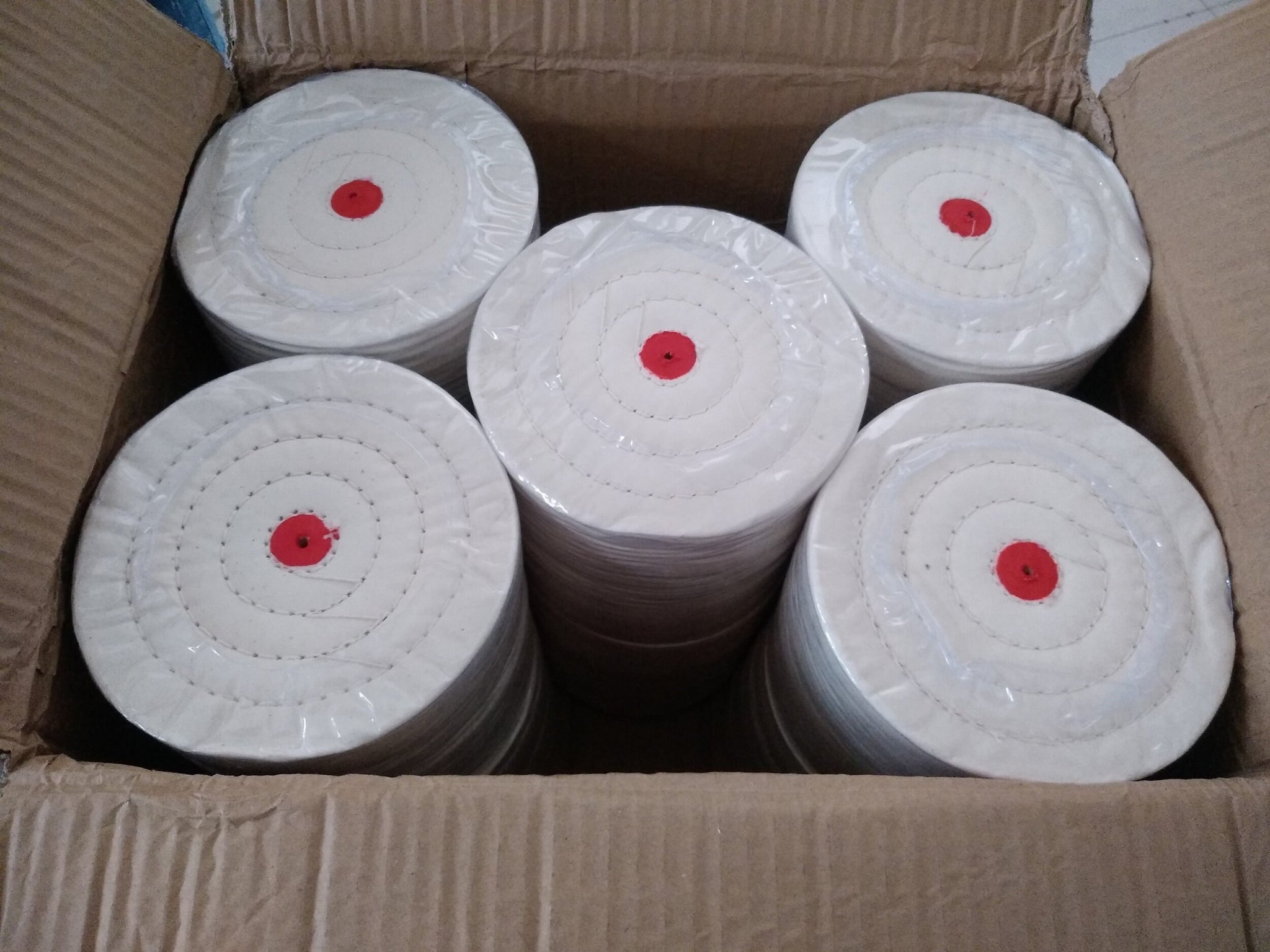 6'' Stitched Cotton Buffing Wheels